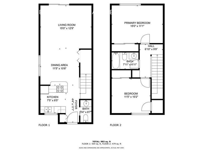 Building Photo - Apply Now! Two-Bedroom 1.5 bathroom Townho...