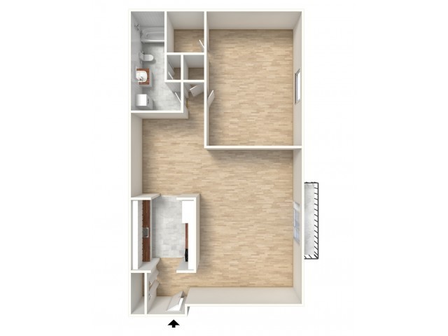 One Bedroom - Hillcrest Apartments