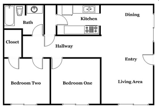 2BR/1BA - Waterman Apartments