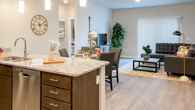 Open-Concept Kitchen & Living Area - Latitude 41