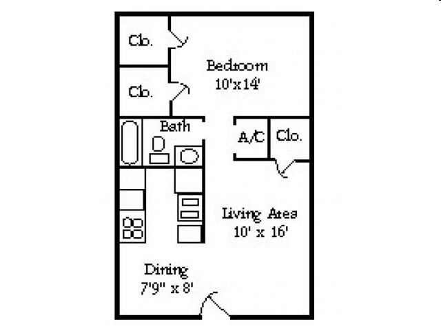 1BR/1BA - Casa Blanca