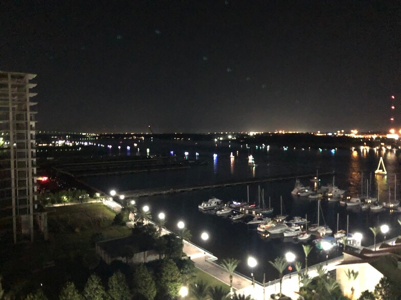 Balcony view at night looking EasT - 400 E Bay St