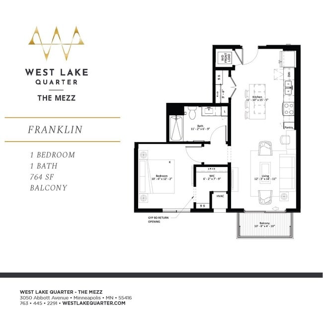Floorplan - The Mezz at West Lake Quarter