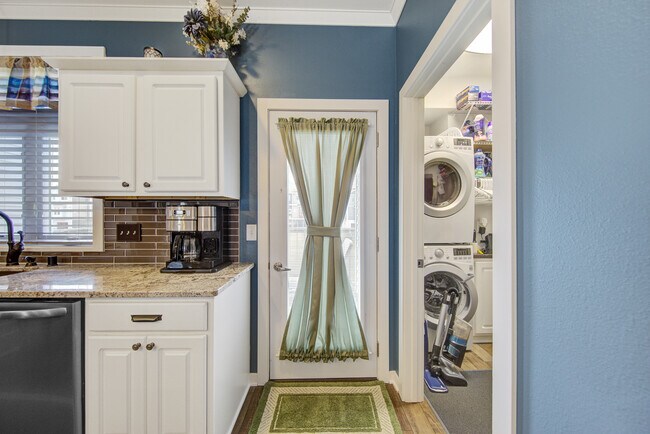 Stackable washer/dryer in laundry room - 2163 Rolling Green Ln