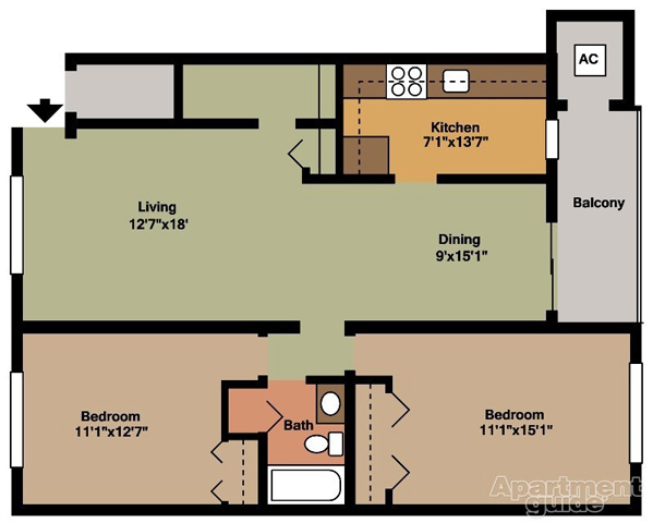 Floorplan - Spring Ridge Apartments