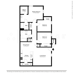 3BR/2BA - Stonepost Apartments