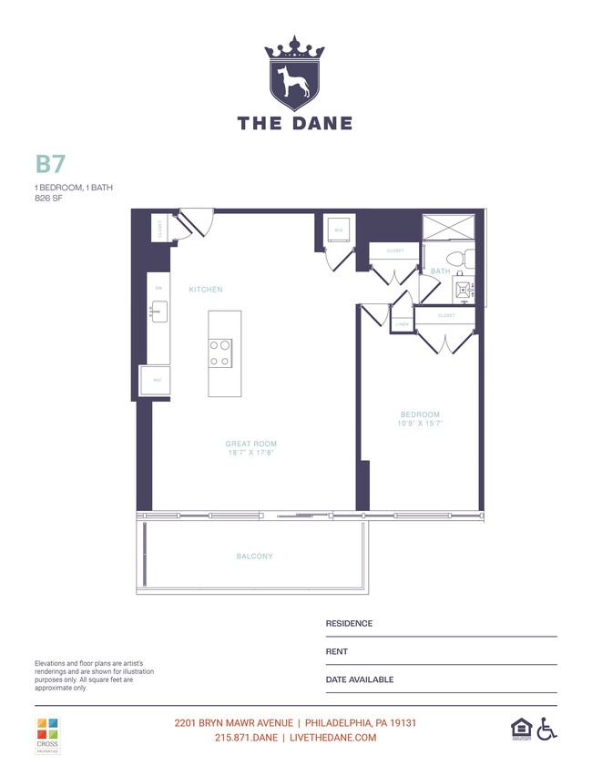 Floorplan - The Dane Apartments