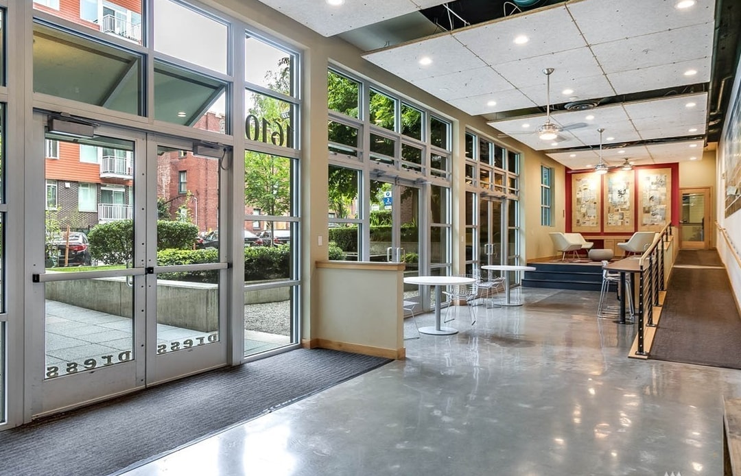 Modern lobby - 1610 Belmont Ave