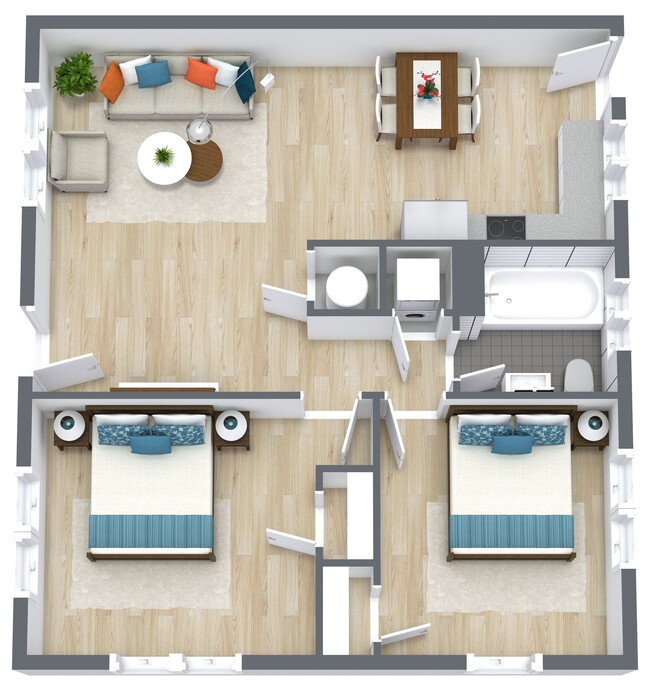 Floorplan - Longview Village Apartments