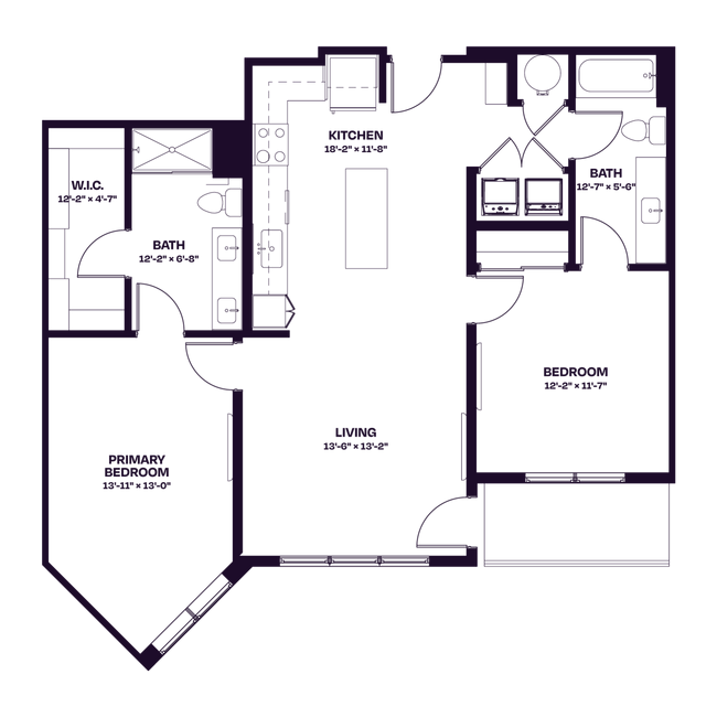 Oberon C2.2 Two Bedroom Floor Plan Affordable - Oberon