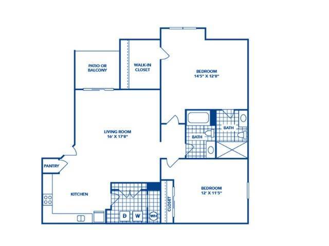 2 Bedroom | 2 Bath | 1110 SF - Hilliard Summit Apartments