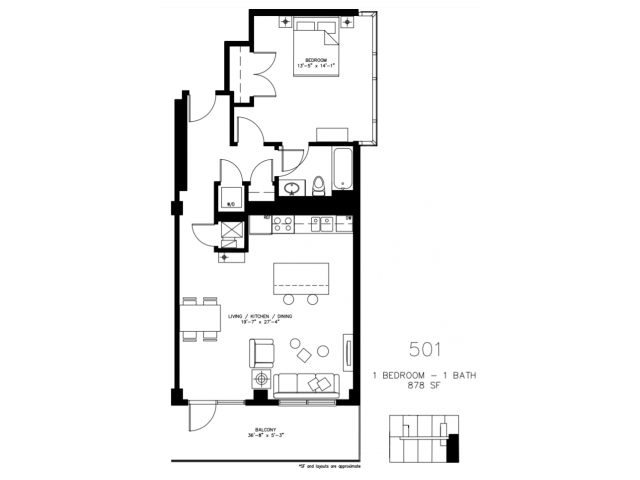 1 Bed 1 Bath - 1241 N. Milwaukee