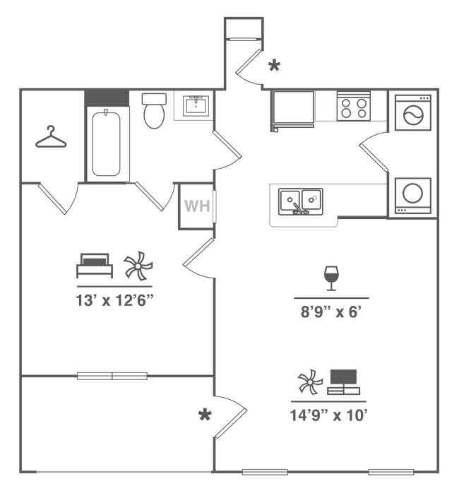 1 Bedroom | 1 Bath | 695 SF - The Adley Craig Ranch Apartments