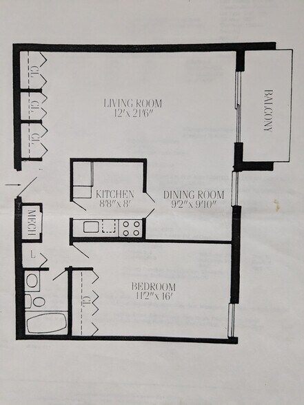 Unit Layout - 6001 Arlington Blvd