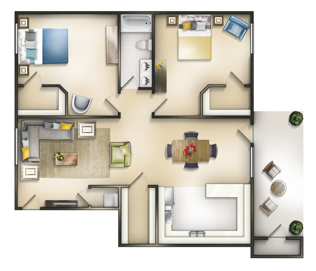 Floorplan - River Birch Apartments