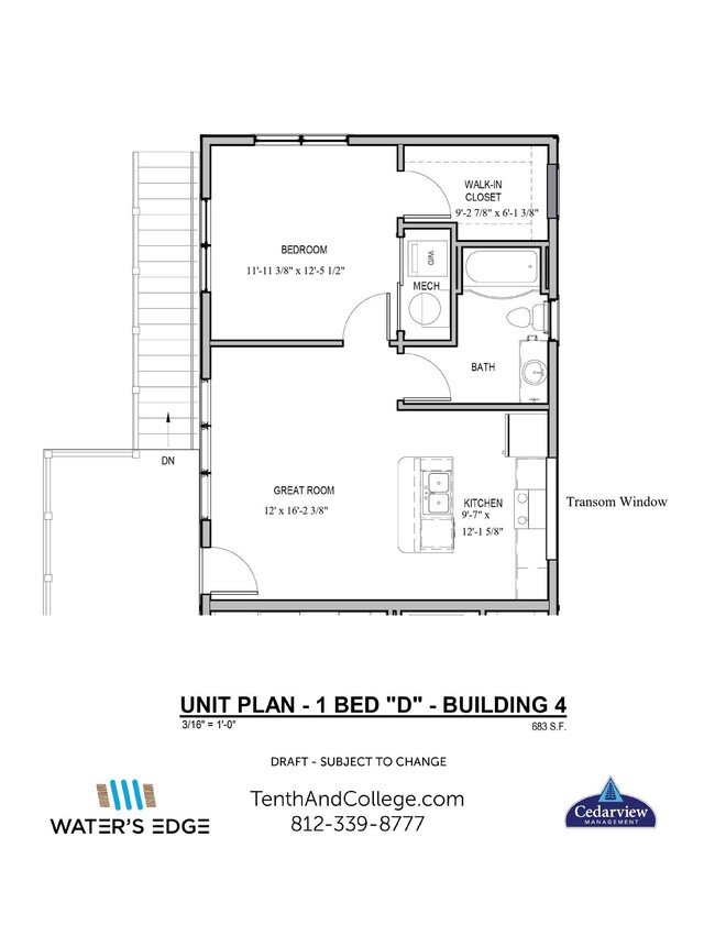 Floorplan - Waters Edge Apartments Bloomington