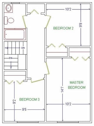 3BR/2.5BA Second Floor - Butternut Hill Townhouses