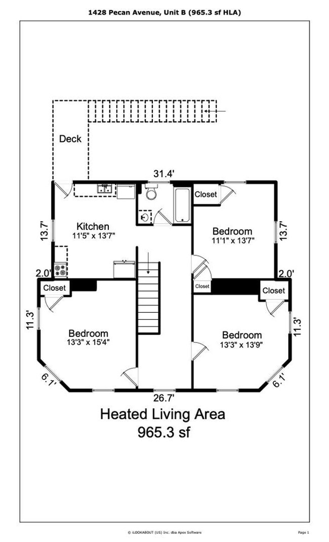 Building Photo - Charming 2nd Floor 2BD/1BA Unit on Pecan Ave!