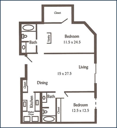 2BR/2BA - Porticos of Fox Point