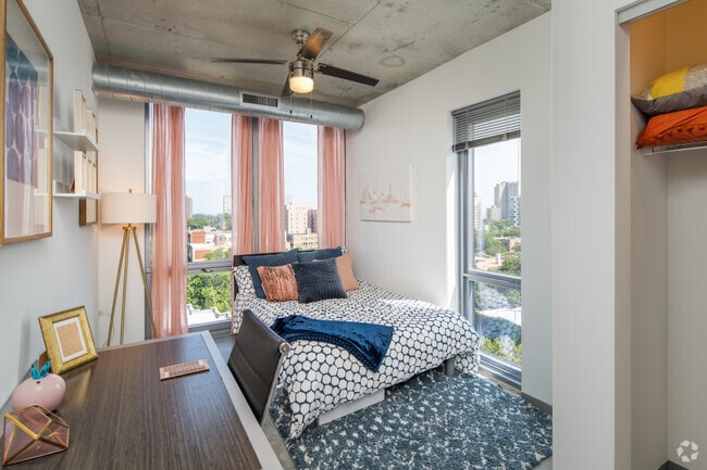2BR, 2BA - 774SF Primary Bedroom - Vue 53