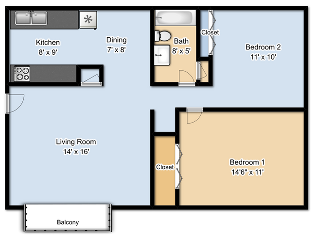 Floorplan - El Chaparral Apartments