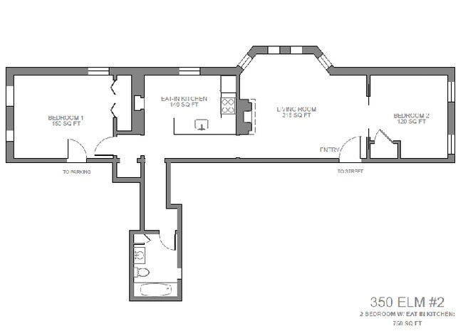 Floorplan - 350 Elm Street, #1, #8