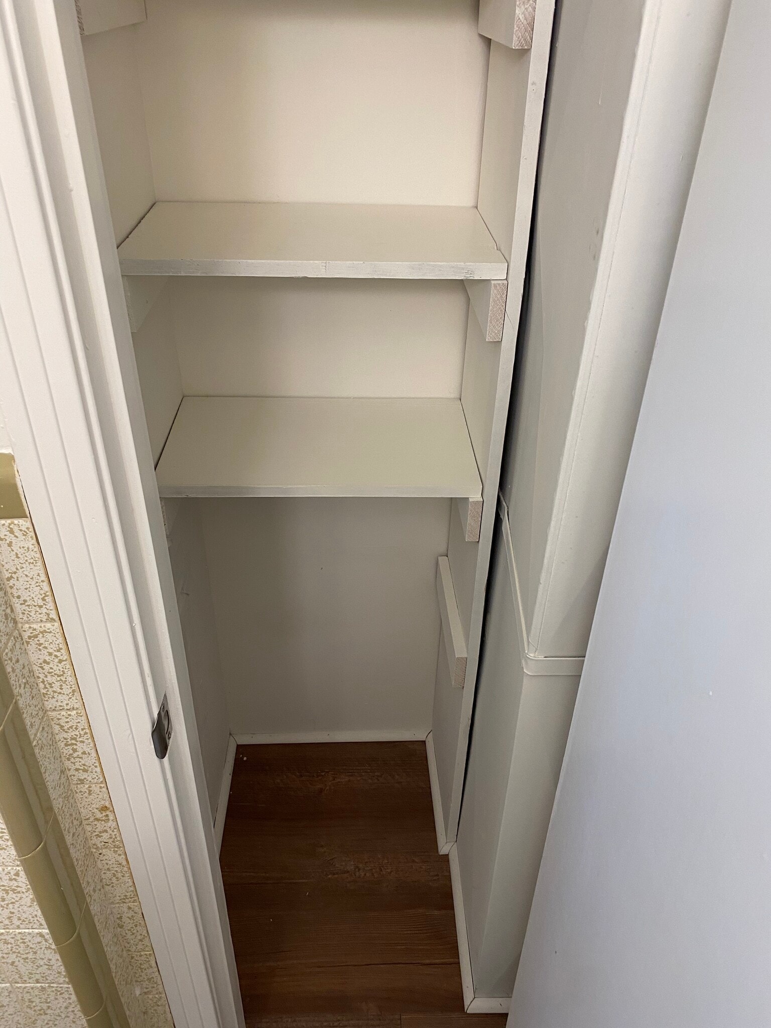 Bathroom utility closet with return duct - 504 Luther Rd