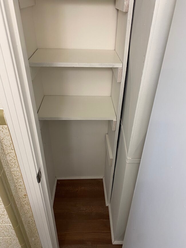 Bathroom utility closet with return duct - 504 Luther Rd