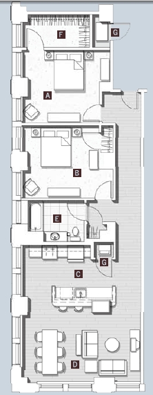 2BR/1BA - Marquette Apartments
