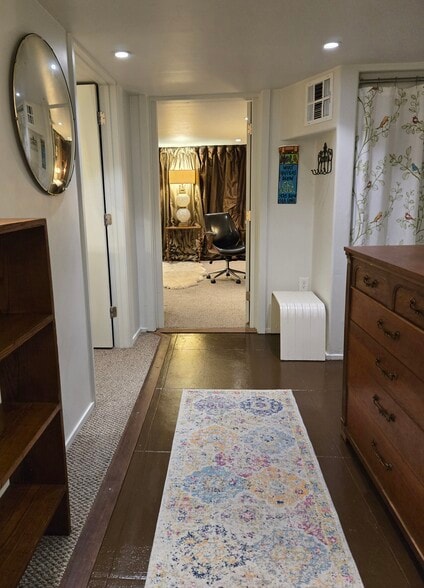 Front Hall Leading to Flex Room, Bedroom, Bathroom and Hallway to Kitchen/Den, Backyard - 130 S Cortez St