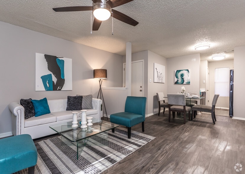 2BR, 1BA - 780SF Living Room - Residences at Medical