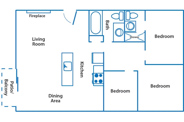 3BR/2BA - Rochelle Apartments