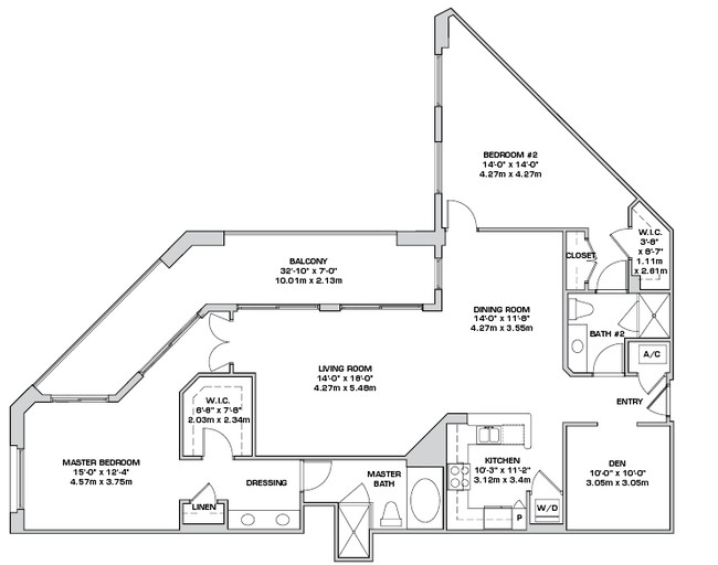 2BR/2BA - City Place South Tower