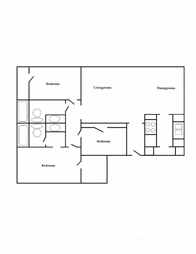 Floorplan - Oak Manor Apartments