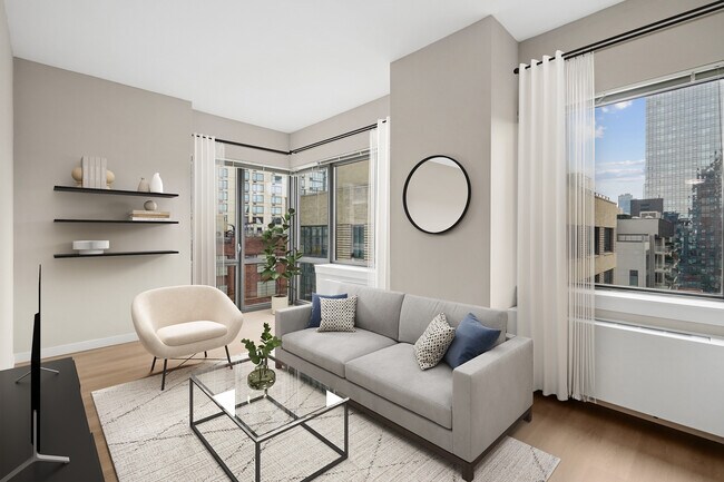 Living room with hard surface flooring - Avalon West Chelsea