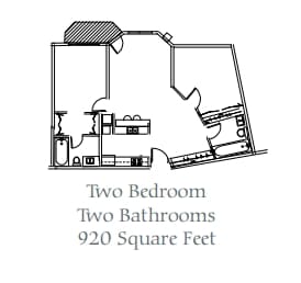 2BR/2BA - River's Edge