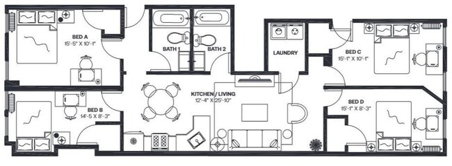 Building Photo - Private bedroom in 4 bed/2 bath Home