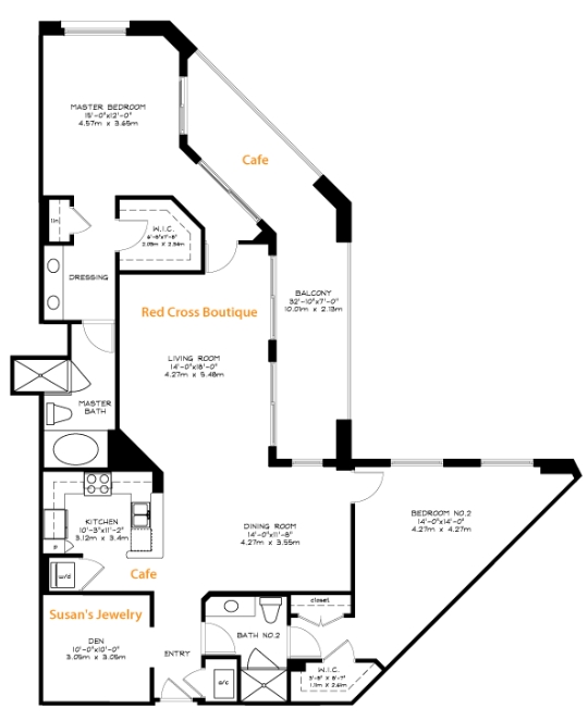 2BR/2BA - City Place South Tower