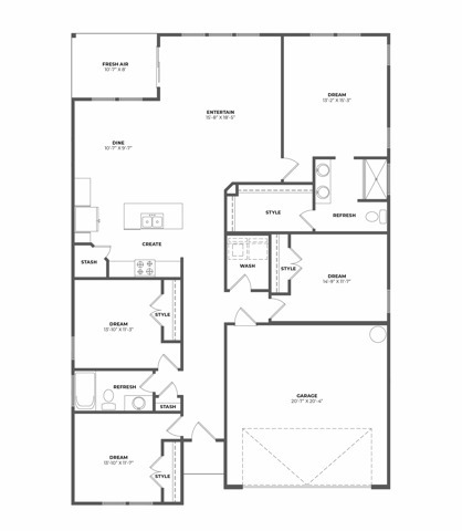 Waverly 2D Floorplan Image - ABODE Carolina Forest