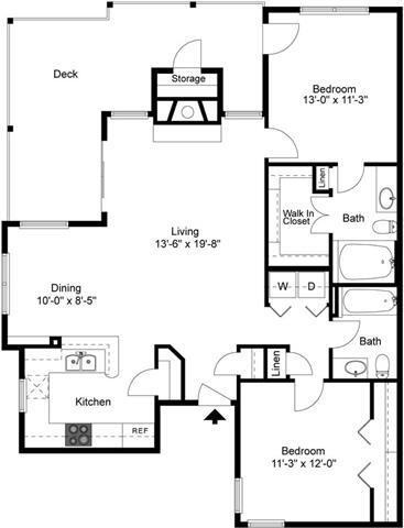 Floorplan - St Andrews at River Park Apartments