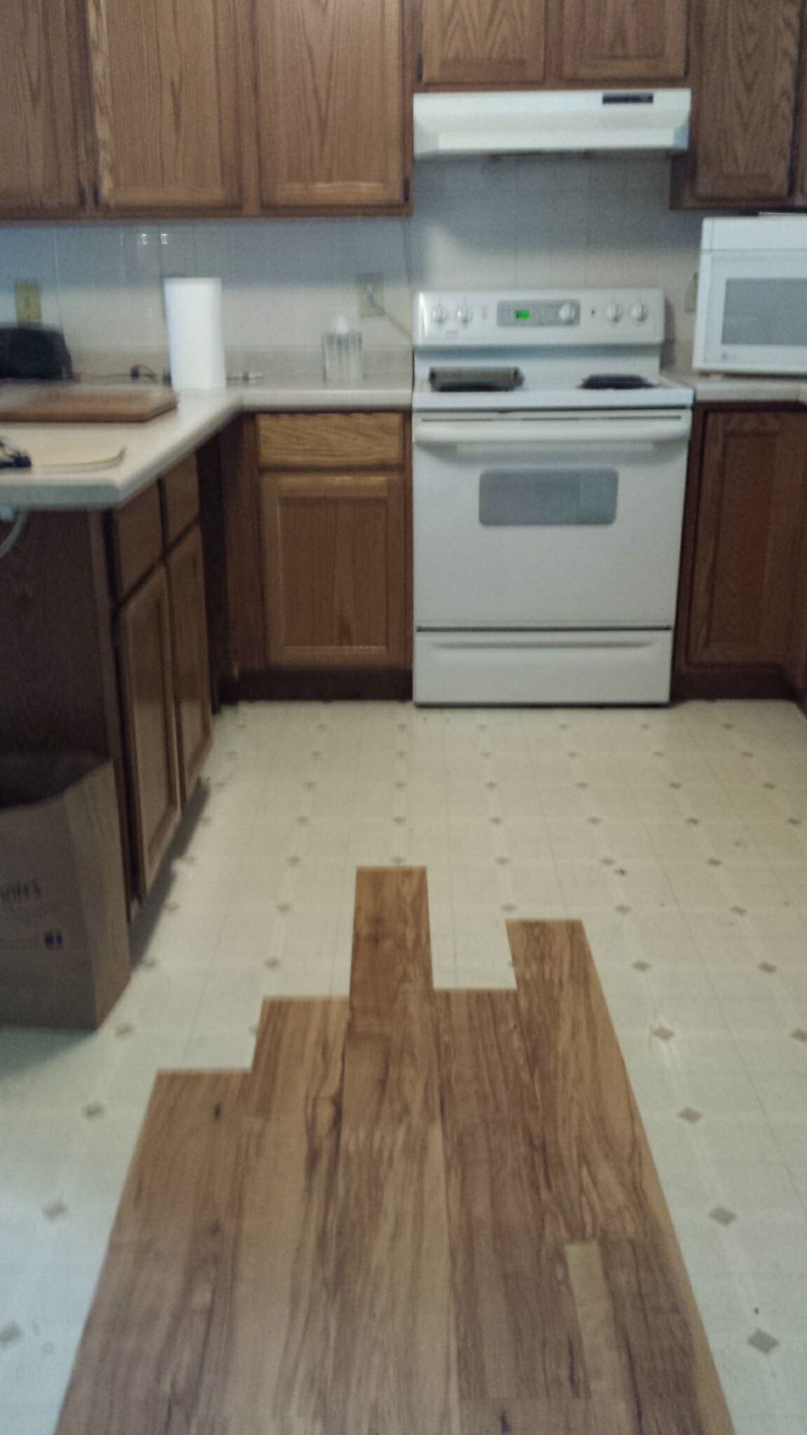 kitchen with new flooring - 731 Crawford Dr