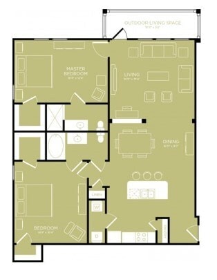 Floorplan - Retreat at Wylie 55+ Active Adult Apartment Homes