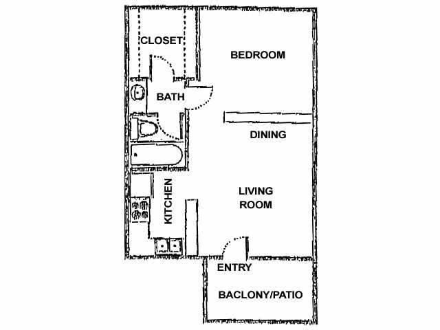 1BR/1BA - Bend at Oak Forest Apartments