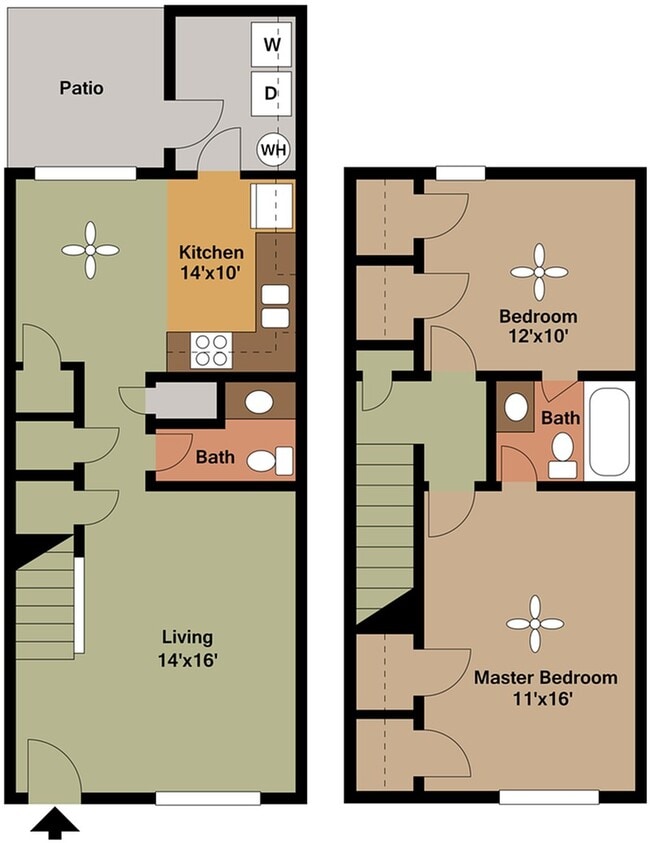 2 Bd Sullivan Floor plan - The Sullivan