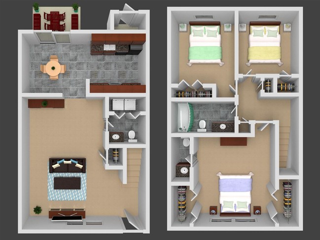 Floorplan - College Square at Harbour View Townhomes