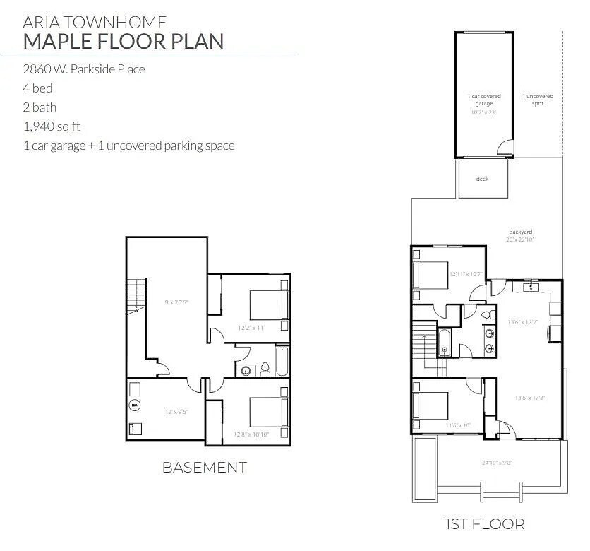 Floor plan - 2860 W Parkside Pl