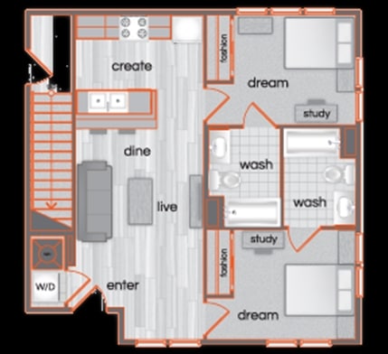 2BR/2BA - 7th Street Station