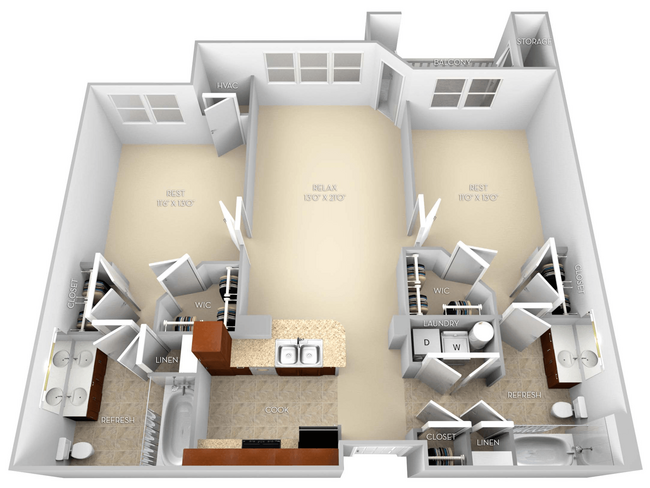 Floorplan - The Villagio Apartments