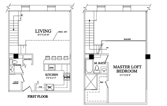 Floor Plan 1075 SF - The Glenny