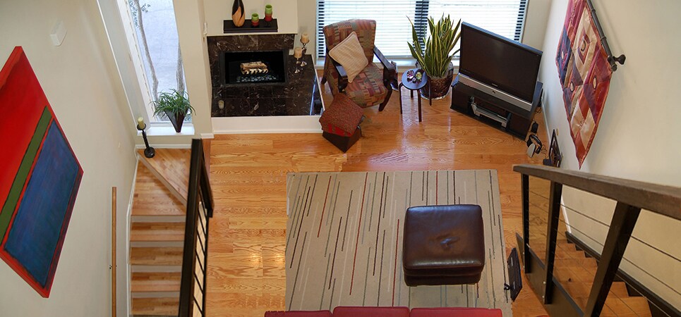 View of living room from loft - 6724 Eastridge Dr